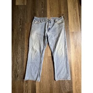 Big Mac Workwear Jeans Mens 36x26 Light Wash Straight Leg Denim Faded Rugged